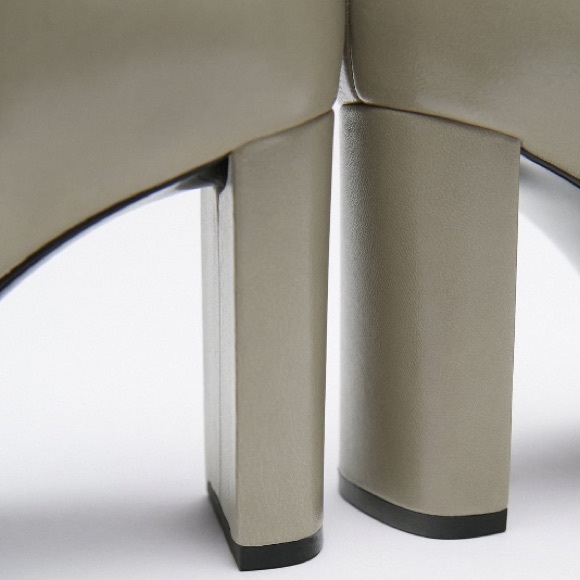 ZARA LACED LEATHER HIGH-HEEL ANKLE BOOTS - Picture 4 of 15